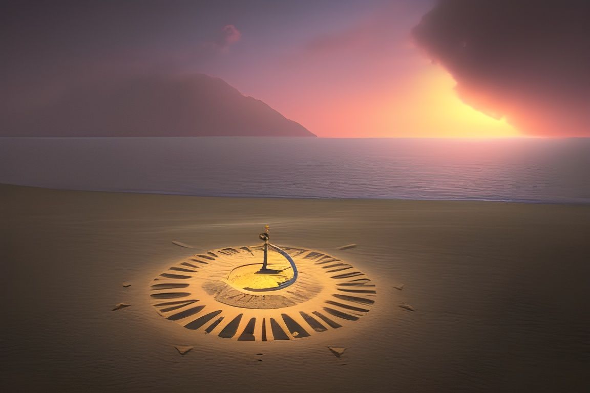 Time will tell - Sundial on the Beach