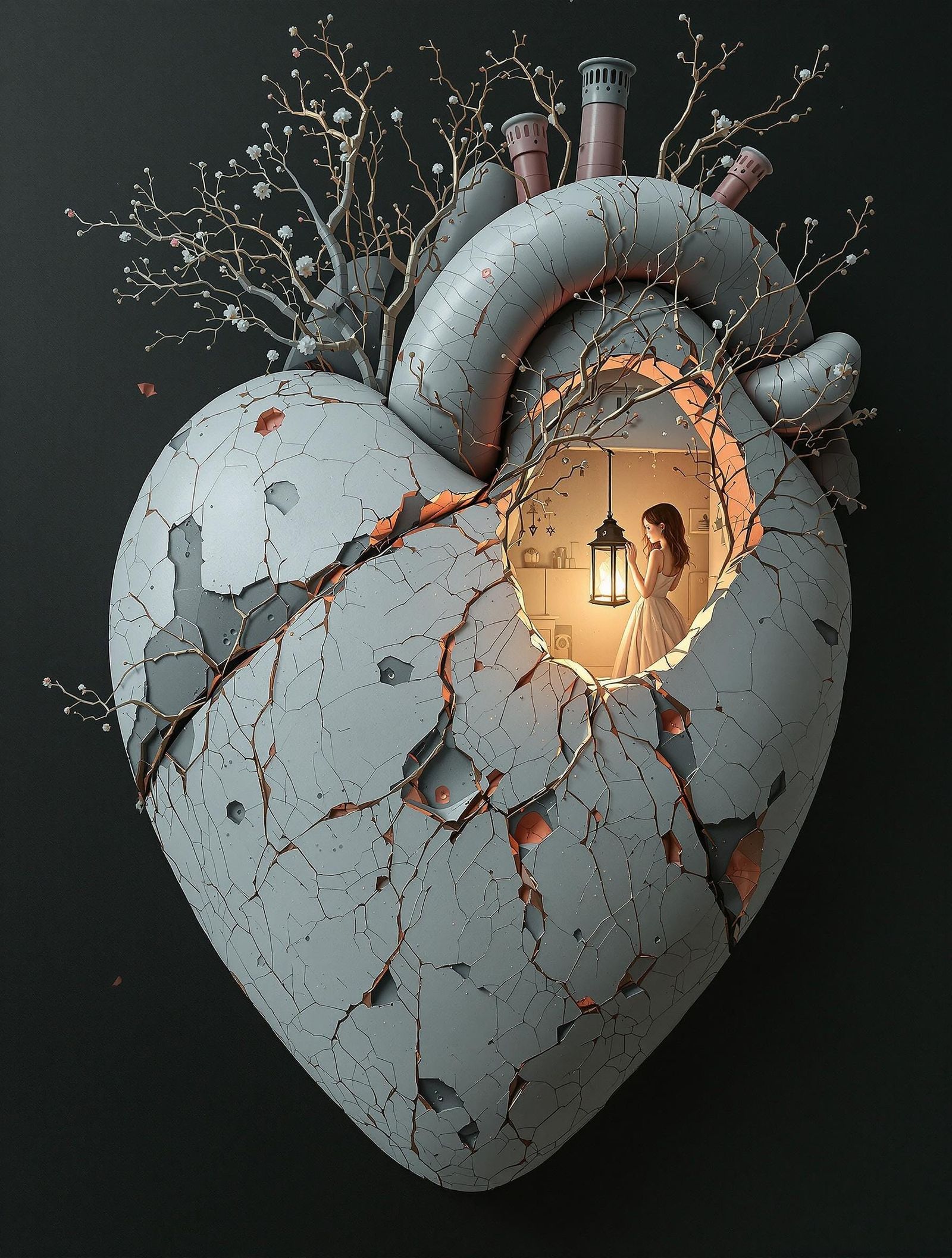 Heart of Metallic Filaments Opens to Quaint Cottage Sanctuar...