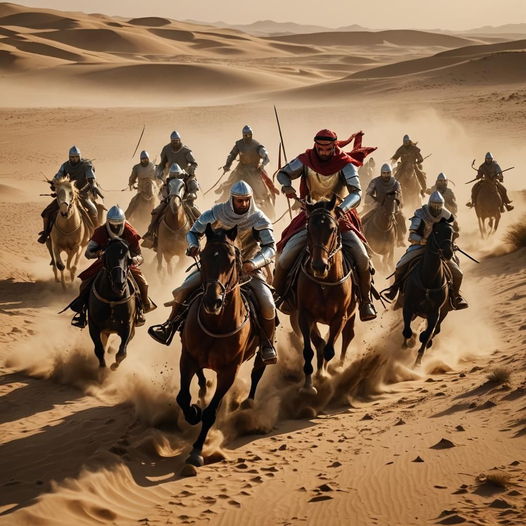 Arab Knight's Desert Escape: Cinematic Chase Scene