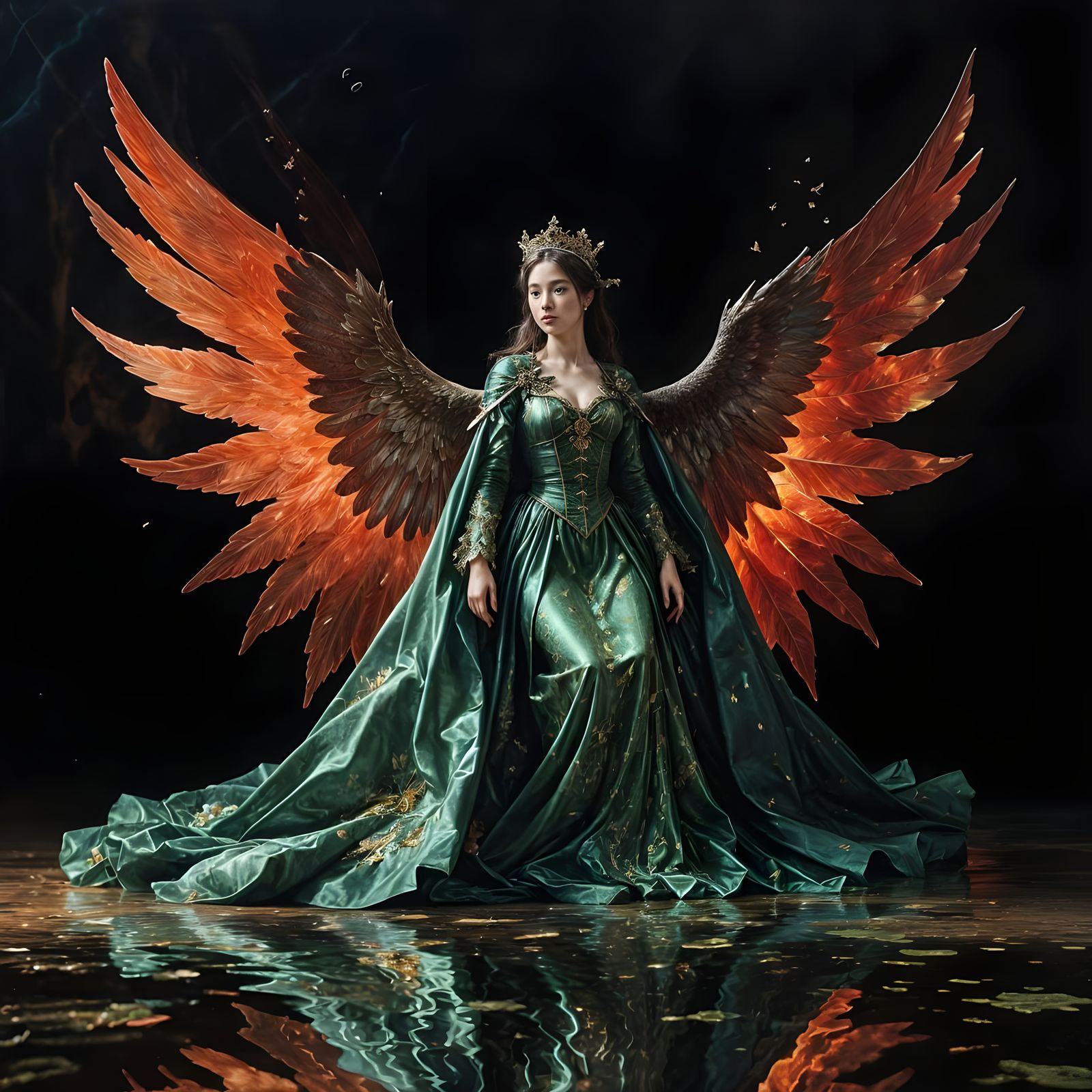 Surreal Angelic Portrait in Cosmic Art Style