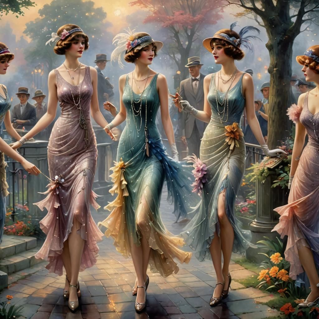 Ladies in Flapper Dresses