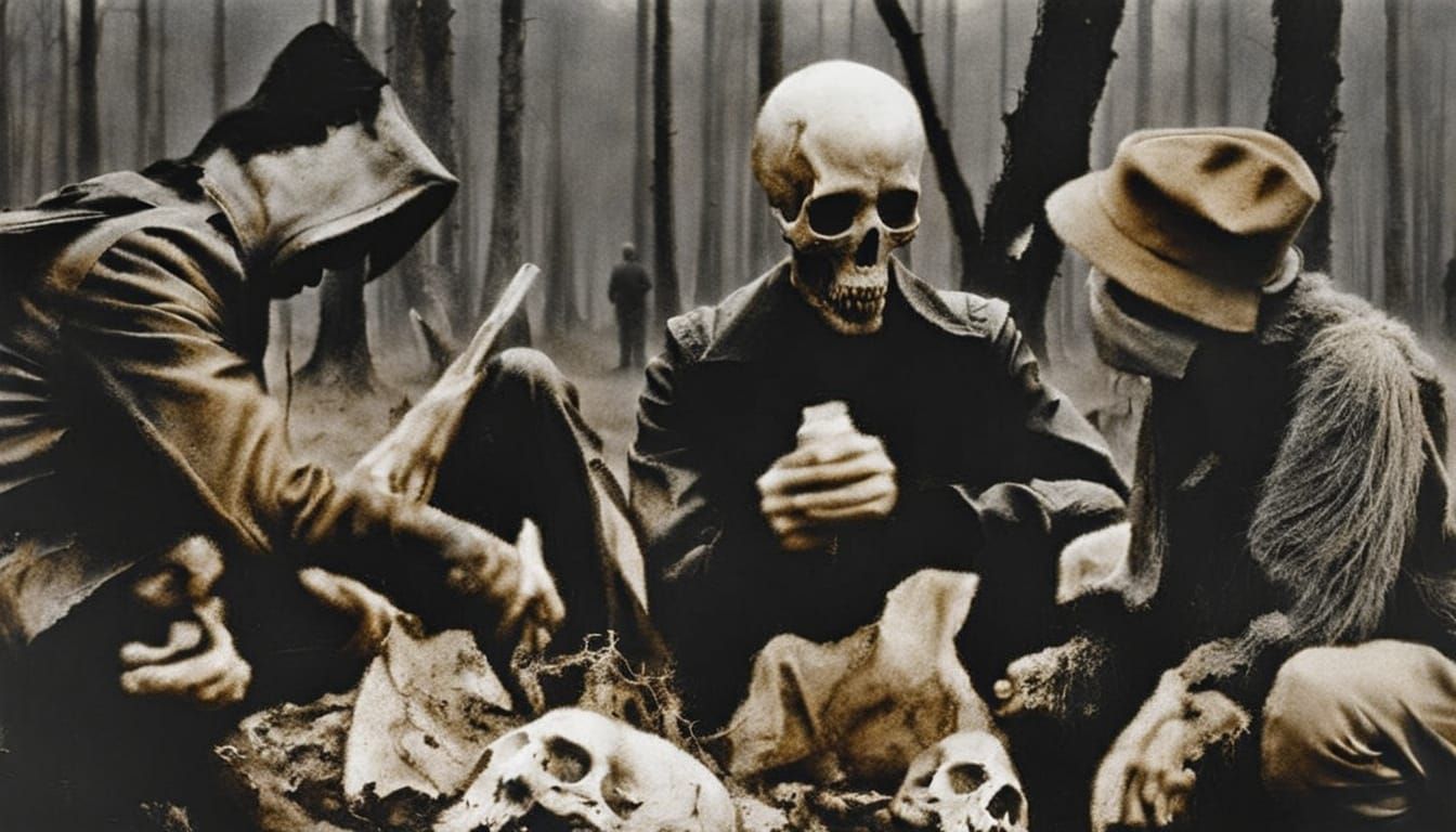 Apocalyptic Dystopian Scene in Zdzisław Beksiński Style