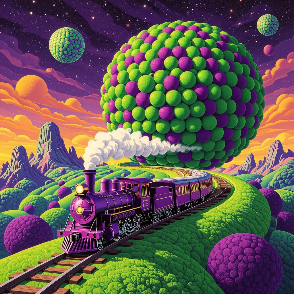 Psychedelic Felt Train to a Felt Planet