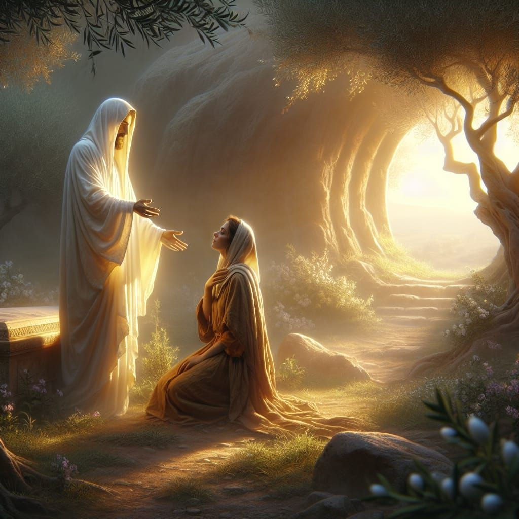 resurrected Jesus reveals Himself to Mary Magdalene