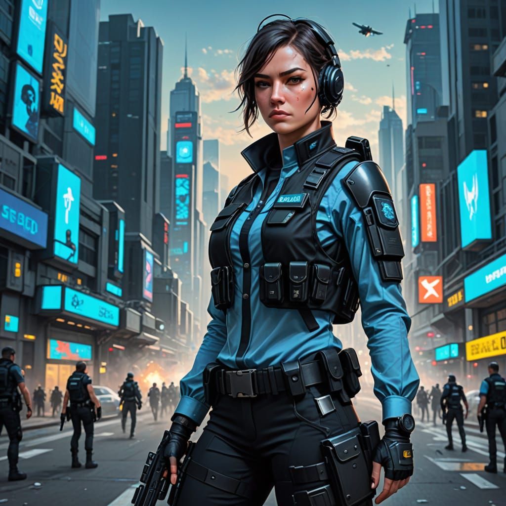 Scifi police girl...