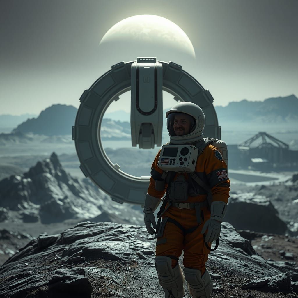 Spacesuit-clad Colonist Steps onto Proxima b's Alien Landsca...