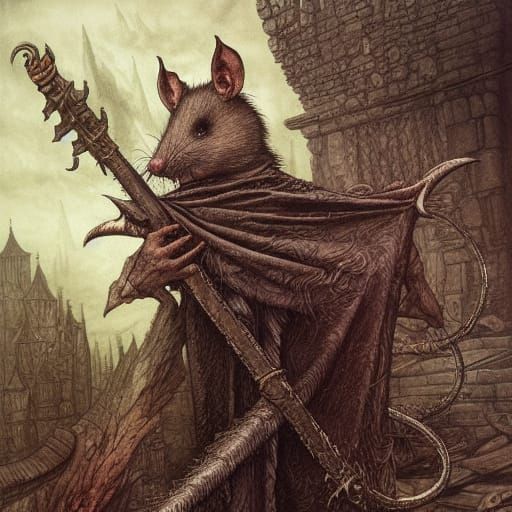 Rat-Headed Warlock in Drakkenheim Fantasy Art