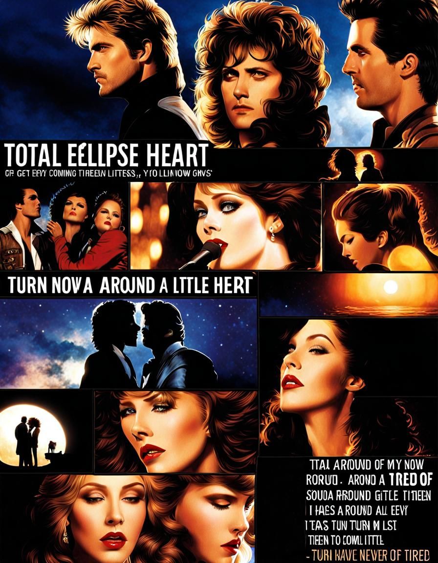 Total Eclipse of My Heart Text Poster