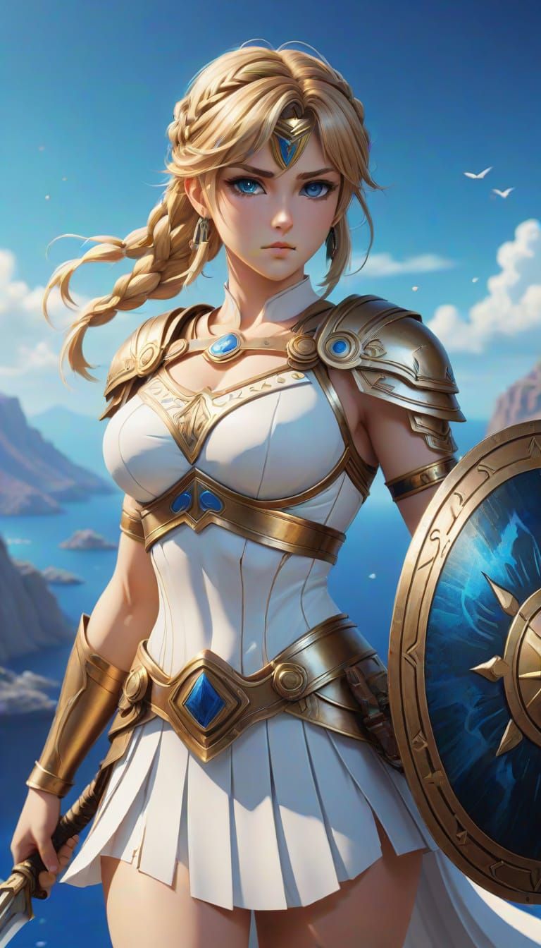 Vibrant Anime Goddess Warrior Sophitia