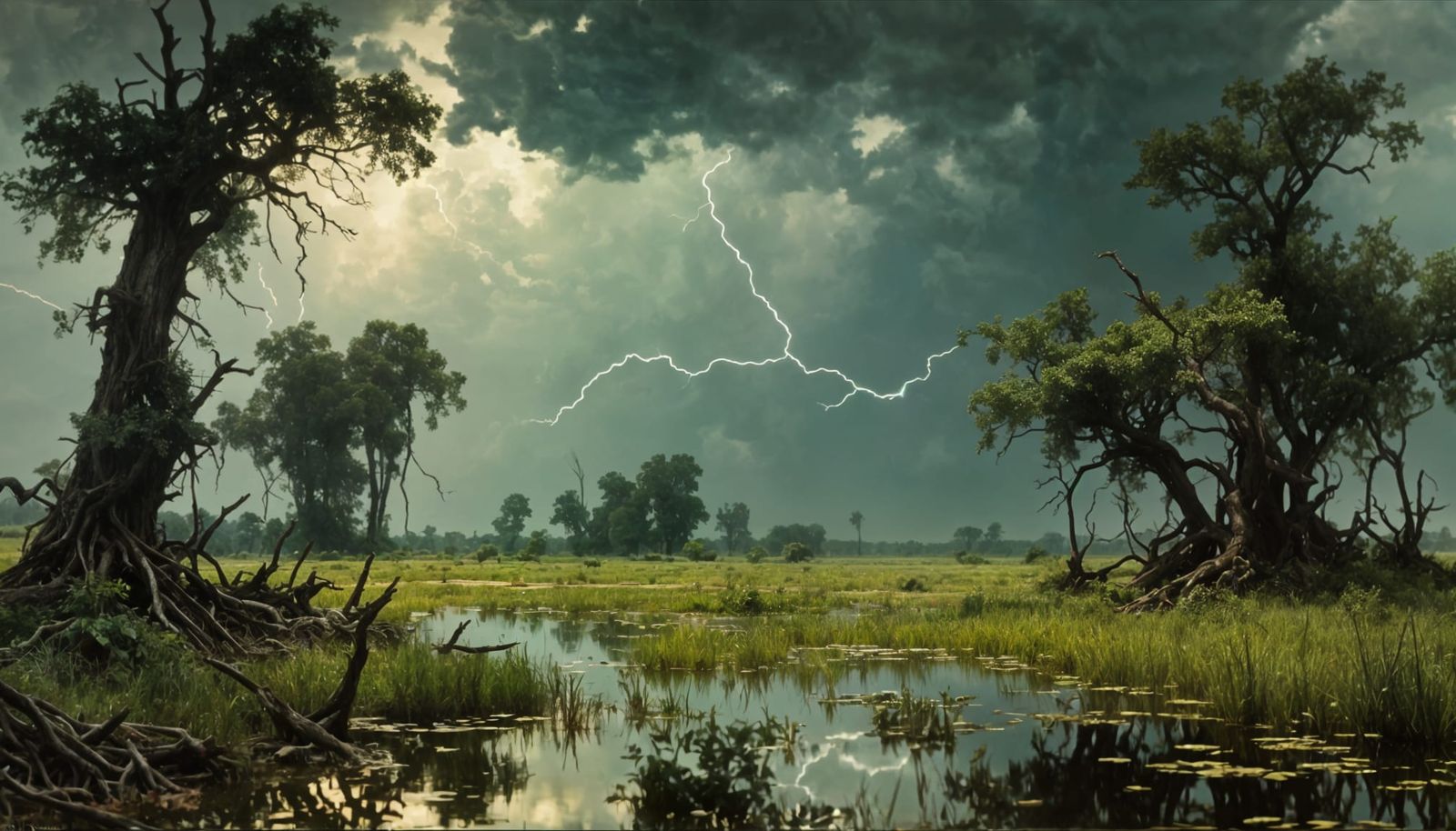 Thunderstorm over Marshes