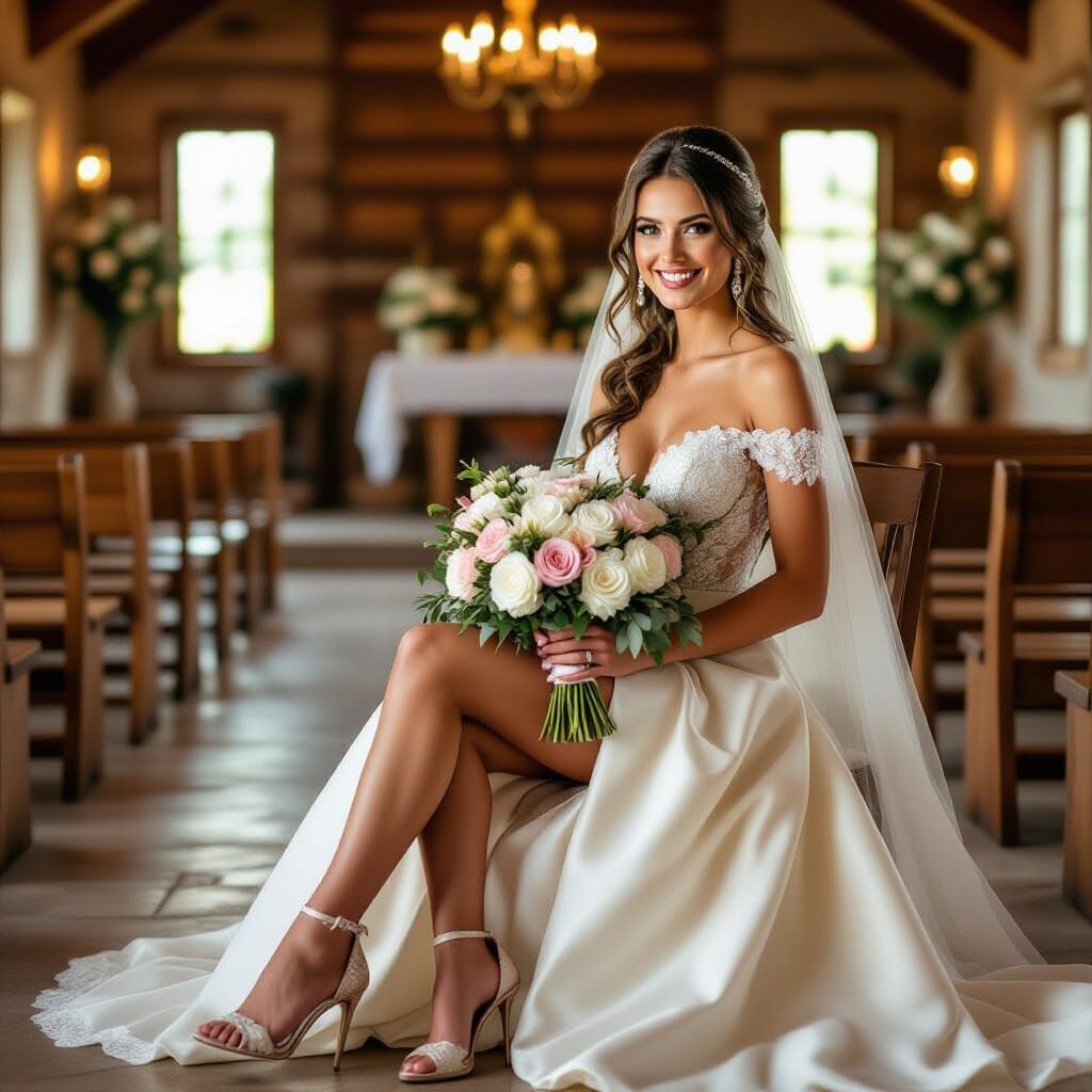 Macedonian Bride Portrait in Golden Light