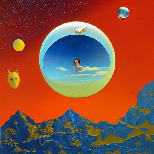 Surreal Portrait in the Style of Max Ernst