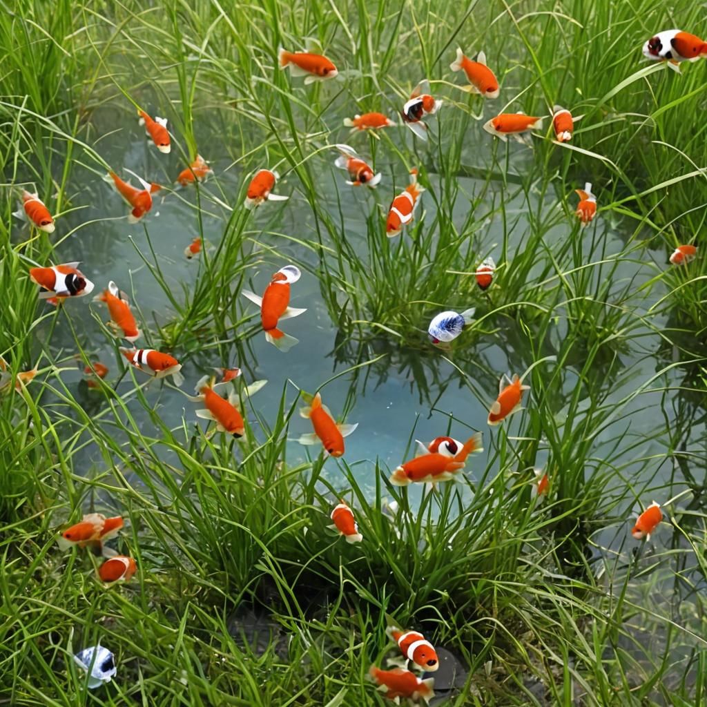 Aquarium Fish Ballet in Glass Ball, Detailed Matte Painting