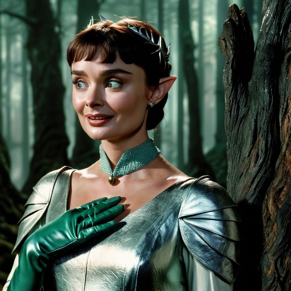 Audrey Hepburn as Galadriel in Technicolor Fantasy