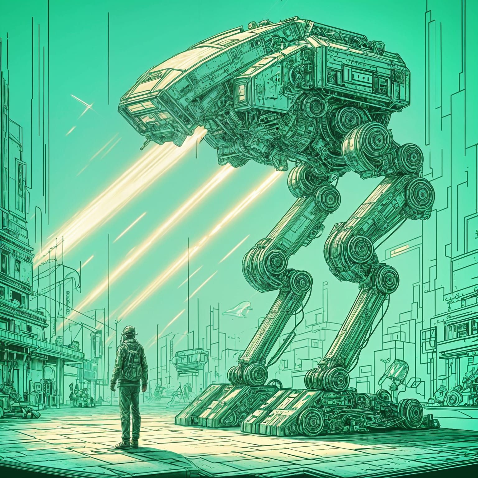 Mecha Style Ornate Lamp