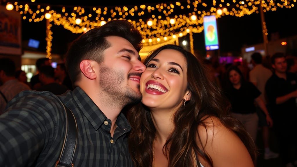 A Captivating Moment of Surrender in a Dreamlike Aesthetic