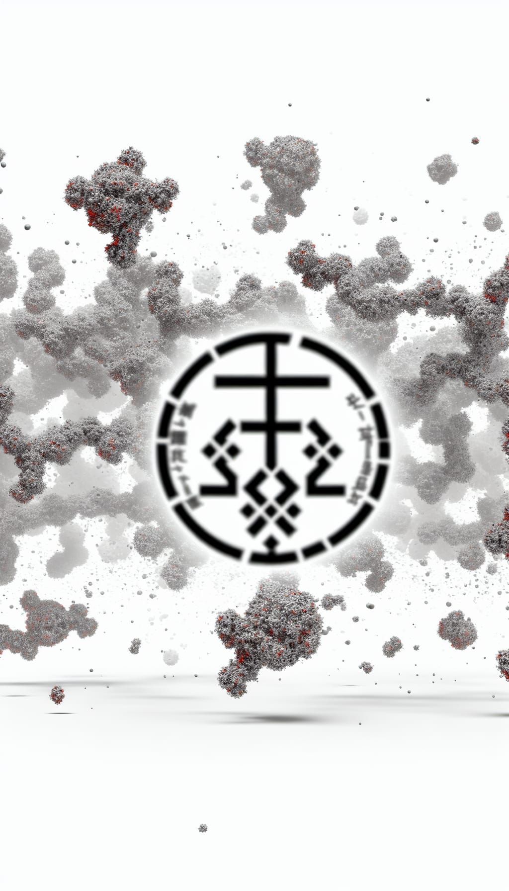 Chaotic Chemical Reaction Forming Taijitu Emblem