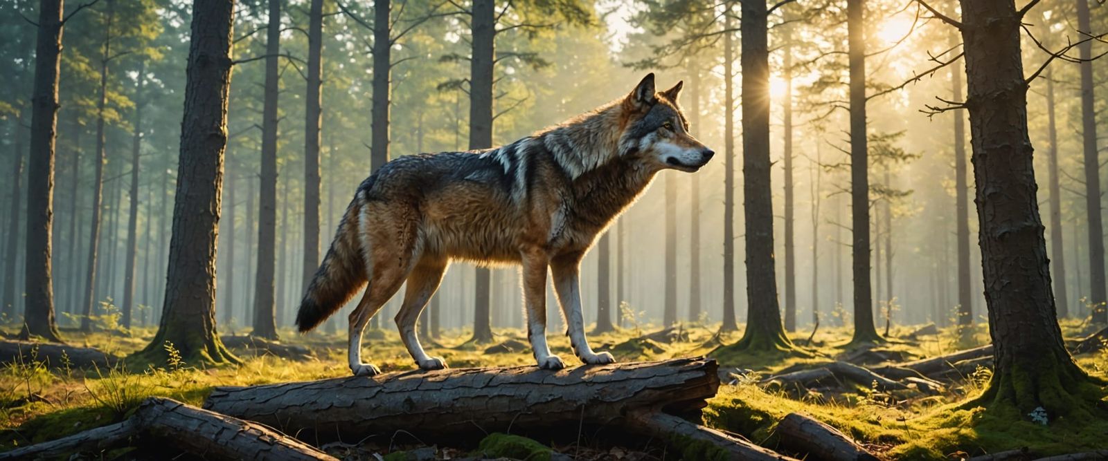 Golden Dawn in the Forest Glade