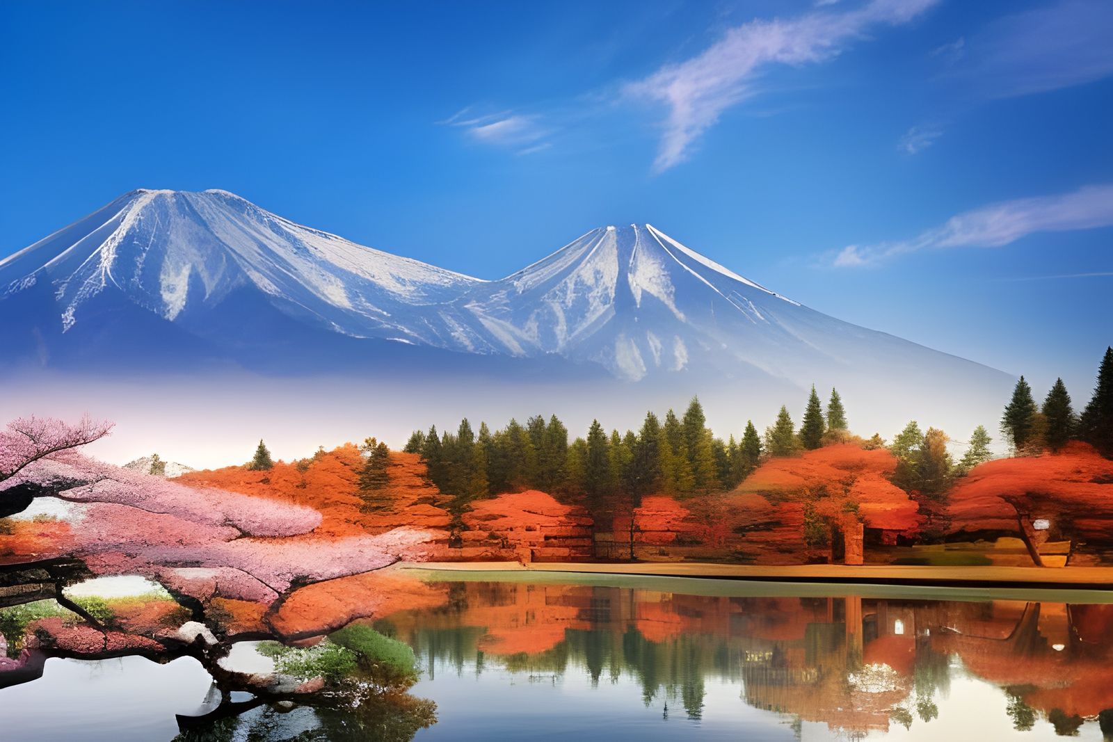 Zen Sunrise Over Japanese Mountain River