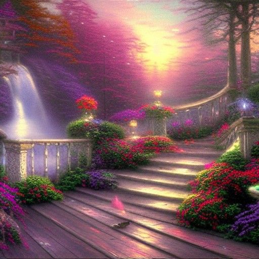 Ethereal Deck of Many Things in Fantasy Landscape