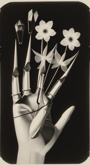 Rayograph By Man Ray ,  (human hand with four fingers and on...
