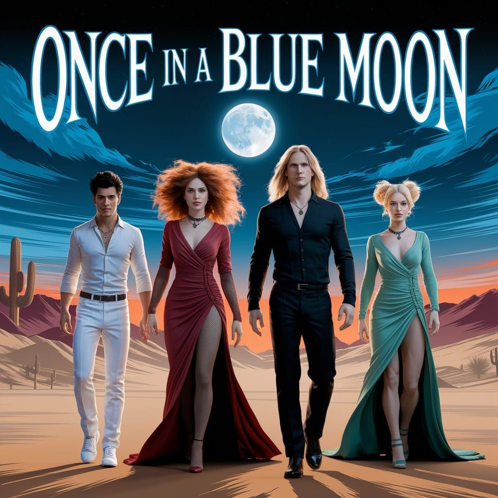 Rock Band Album Cover in Dark Fantasy Style