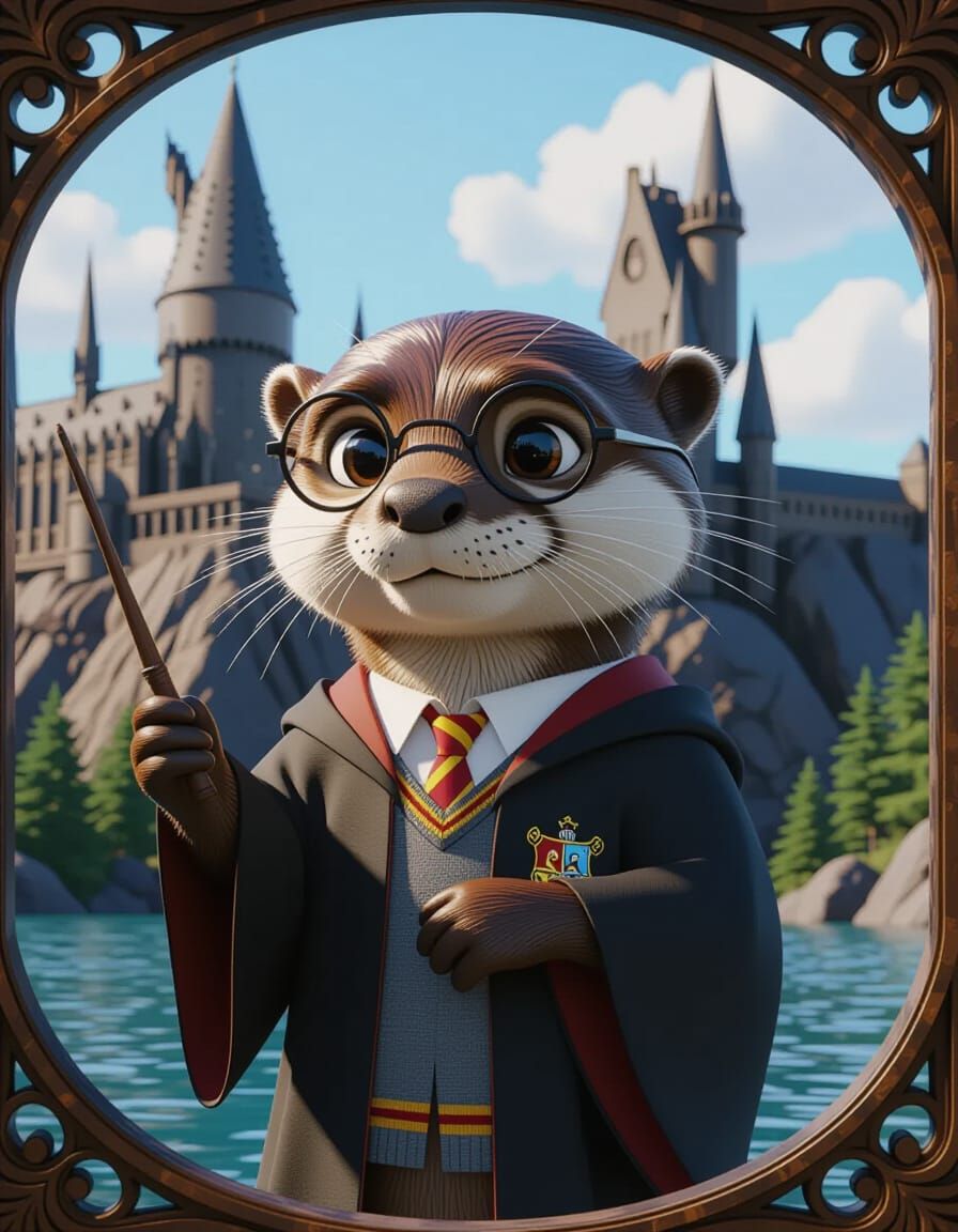Harry Potter Otter in Anime Style