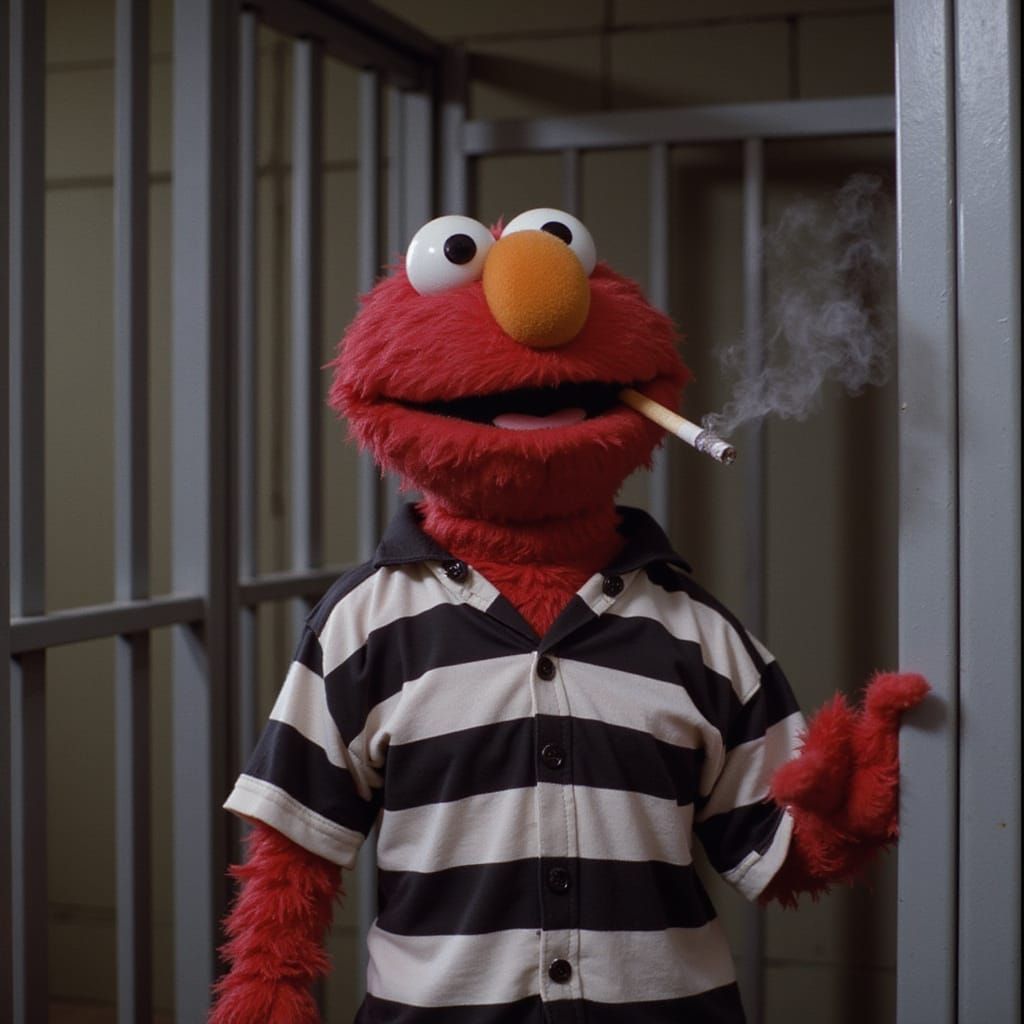 Elmo doing 15 to life
