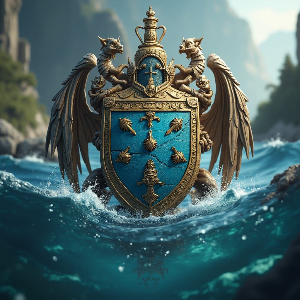 Detailed Coat of Arms: Strength and River Lands
