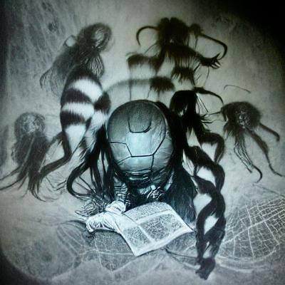 Magical Girl Transformation in Cybergoth Comic Style