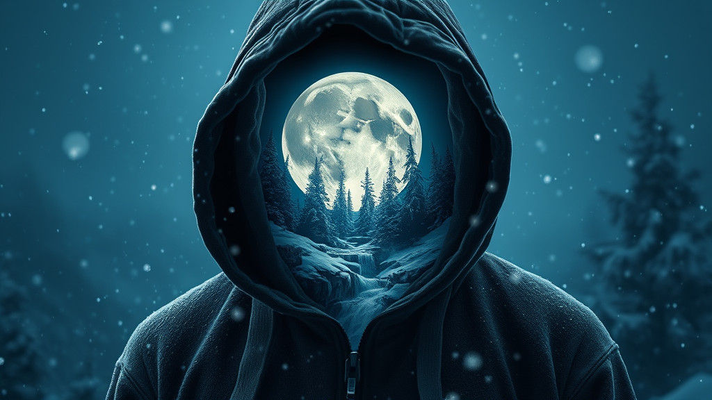 Hooded Figure Reveals Winter Landscape in Ultra-High-Definit...