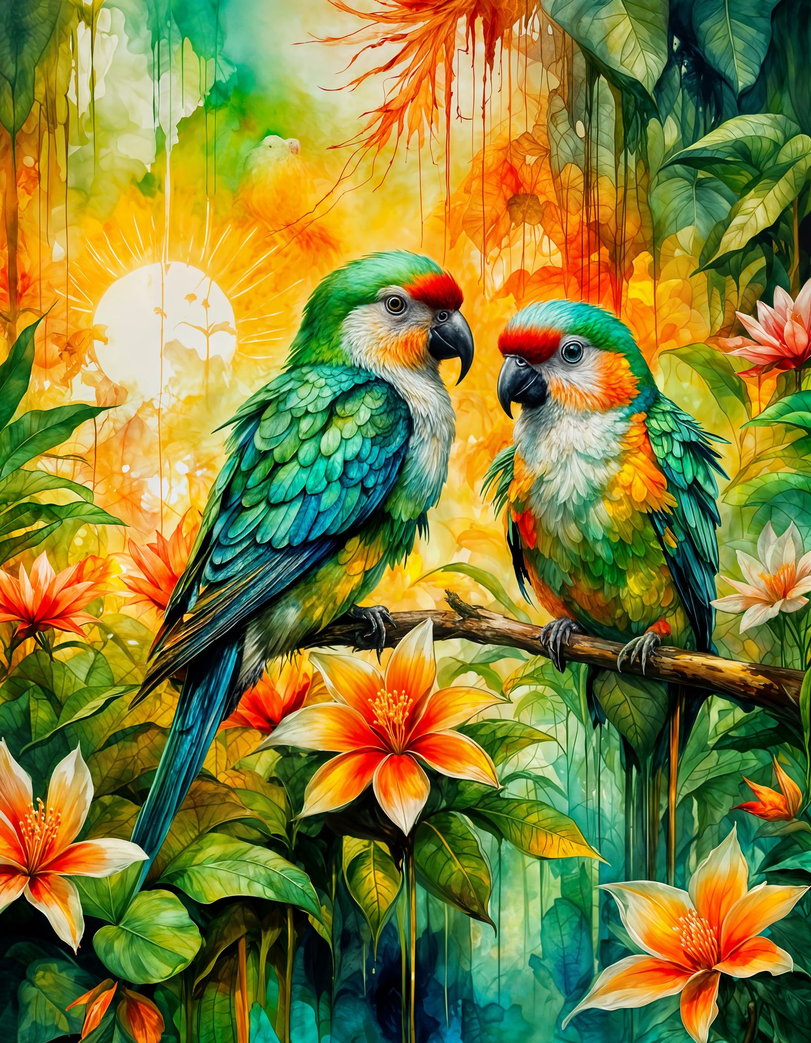 Tropical Lovebirds
