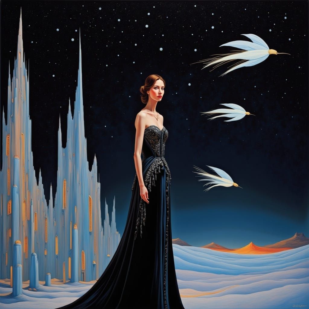 Ethereal Beauty in a Cosmic Realm