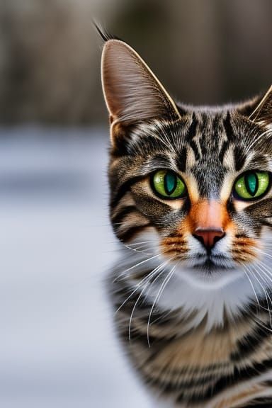 Cat Running From Dog: Dramatic Digital Painting