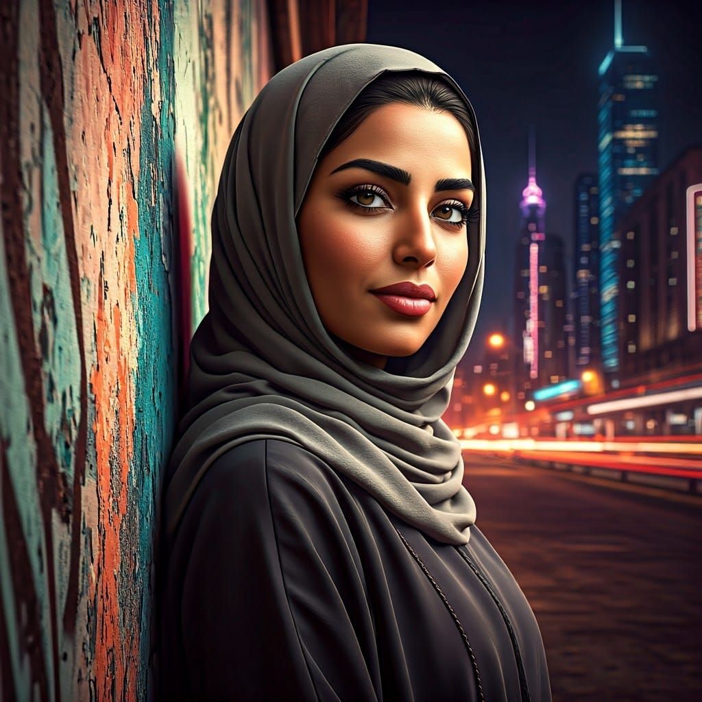 beautiful Arab veiled girl