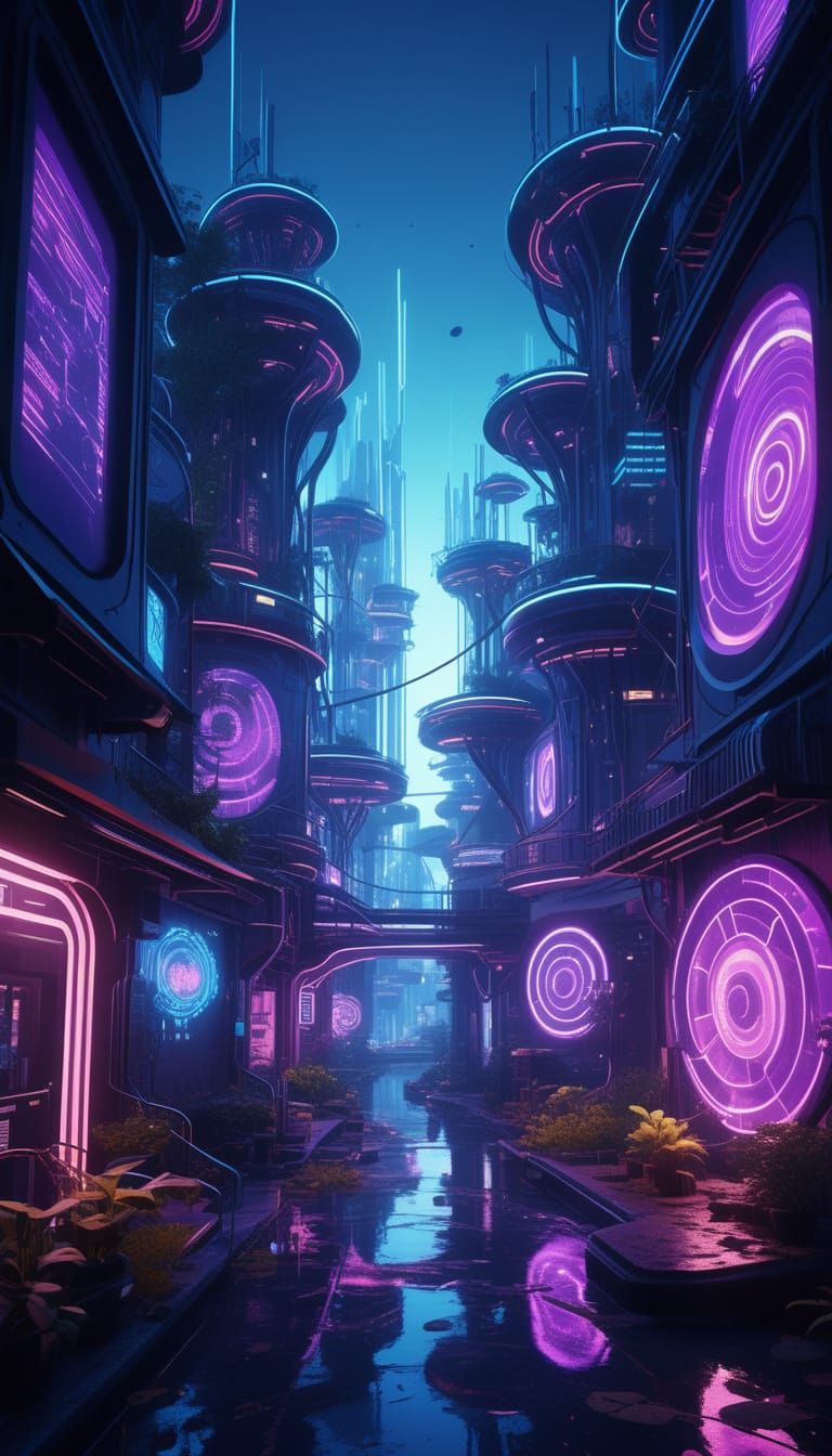 Bioluminescent Organic Cityscape from Fingerprints