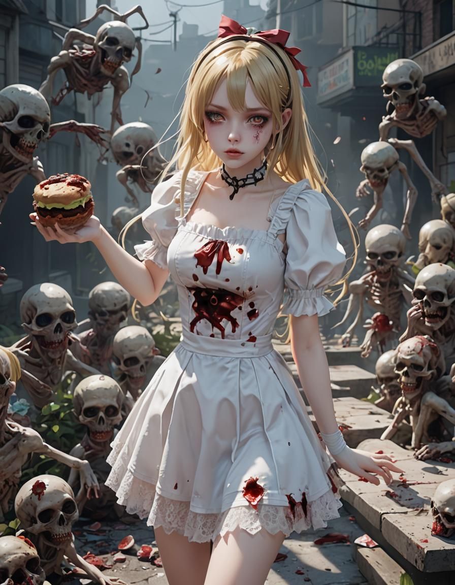 Alice Delish in Zombie Land: 3D Anime Art