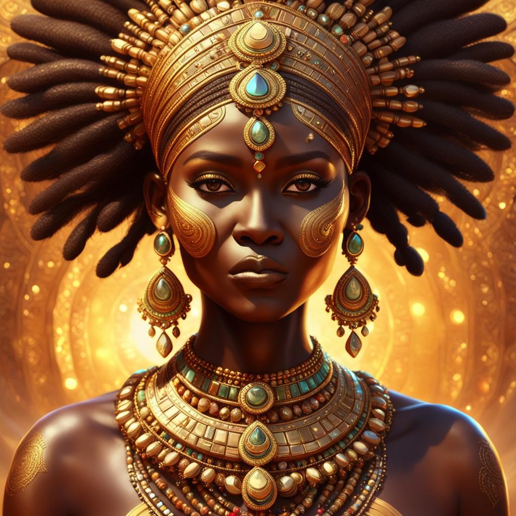 African-Indian Goddess Concept Art in 4K
