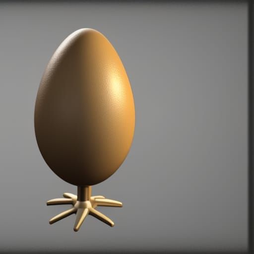 Egg with 3D Shading Trending on Artstation