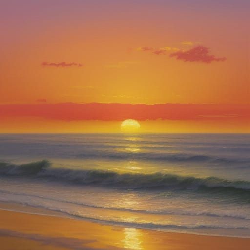 Golden Hour Serenity on a Seaside Paradise