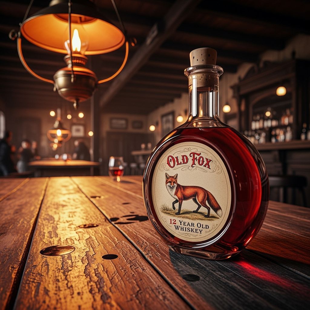 Old Fox 12 Year Old Whiskey Bottle in Western Saloon