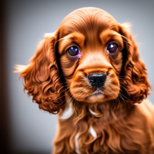 Cocker Spaniel Puppy in Professional Photography Style