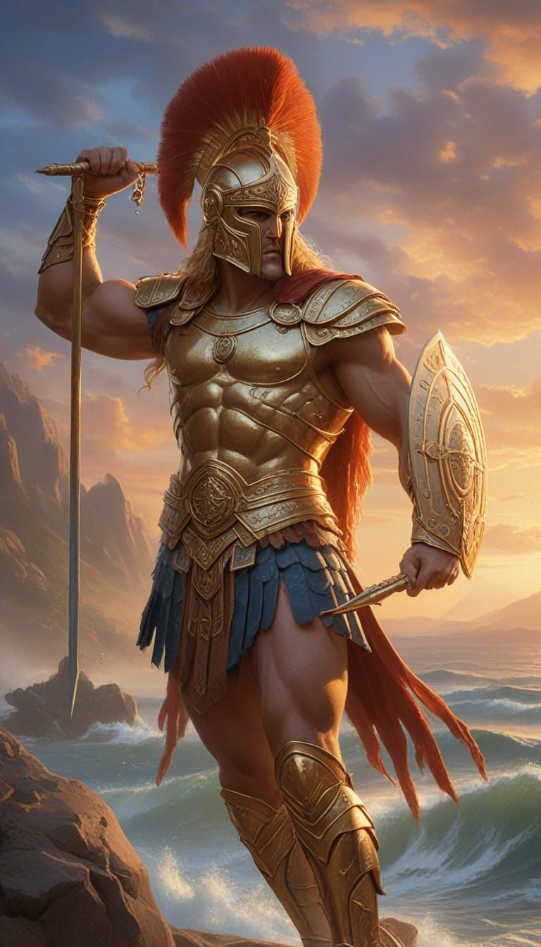 Achilles Triumphs Over Hector in Ancient Greek Battle