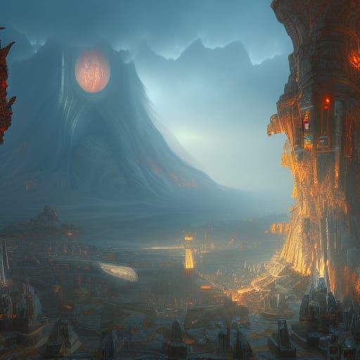 Megamind Detailed Matte Painting, Fantasy Concept Art