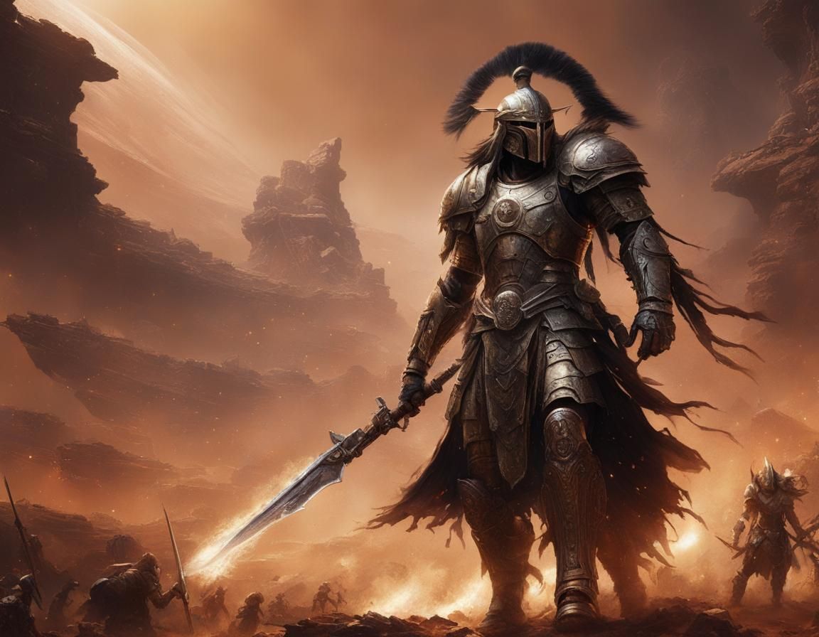 Mars Smite Ares: Dark Fantasy Art