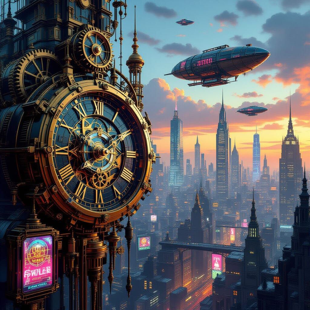 Steampunk Meets Cyberpunk Vista