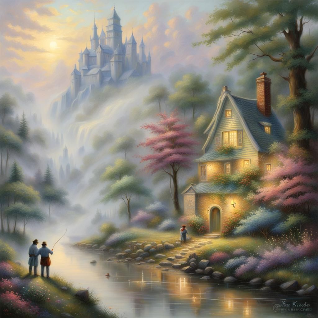 Ethereal Painter Working En Plein Air