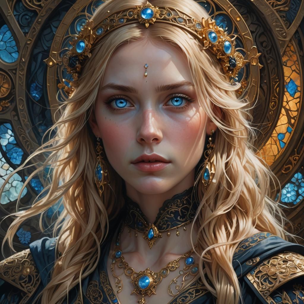 Fantasy Woman Portrait in Hyperrealistic Digital Art