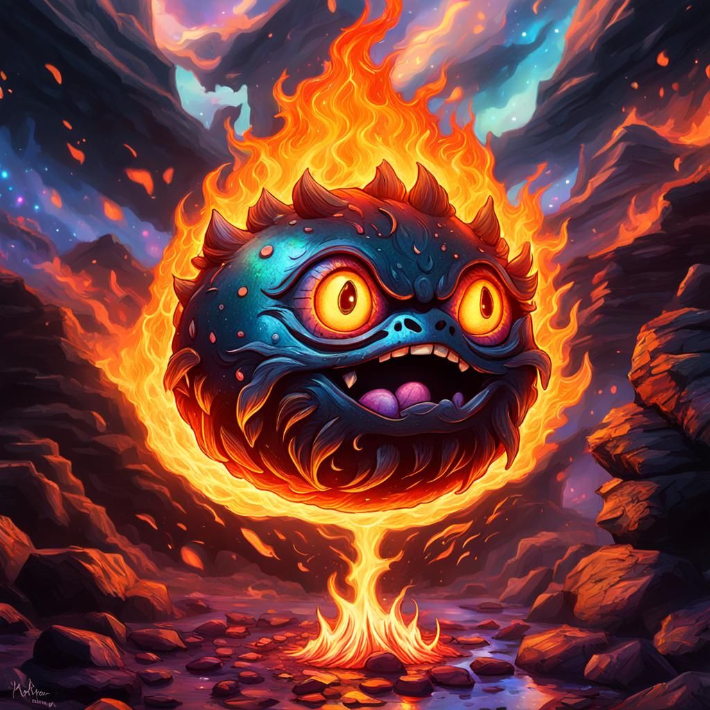 Calcifer: Holographic Astral Cosmic Illustration