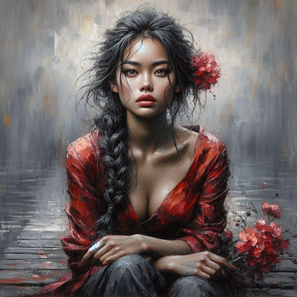 Abstract Oil Paint Texture Background